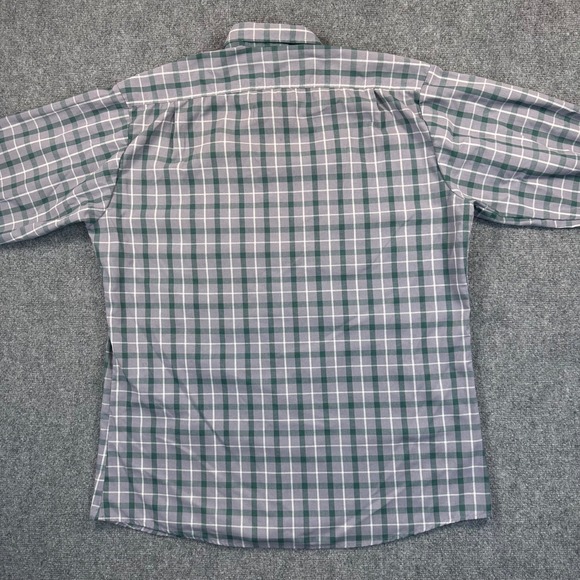Vintage Big Mac Men's XLT Green Gray Plaid Workwear Shirt Rugged Utility USA 70s - Picture 3 of 14